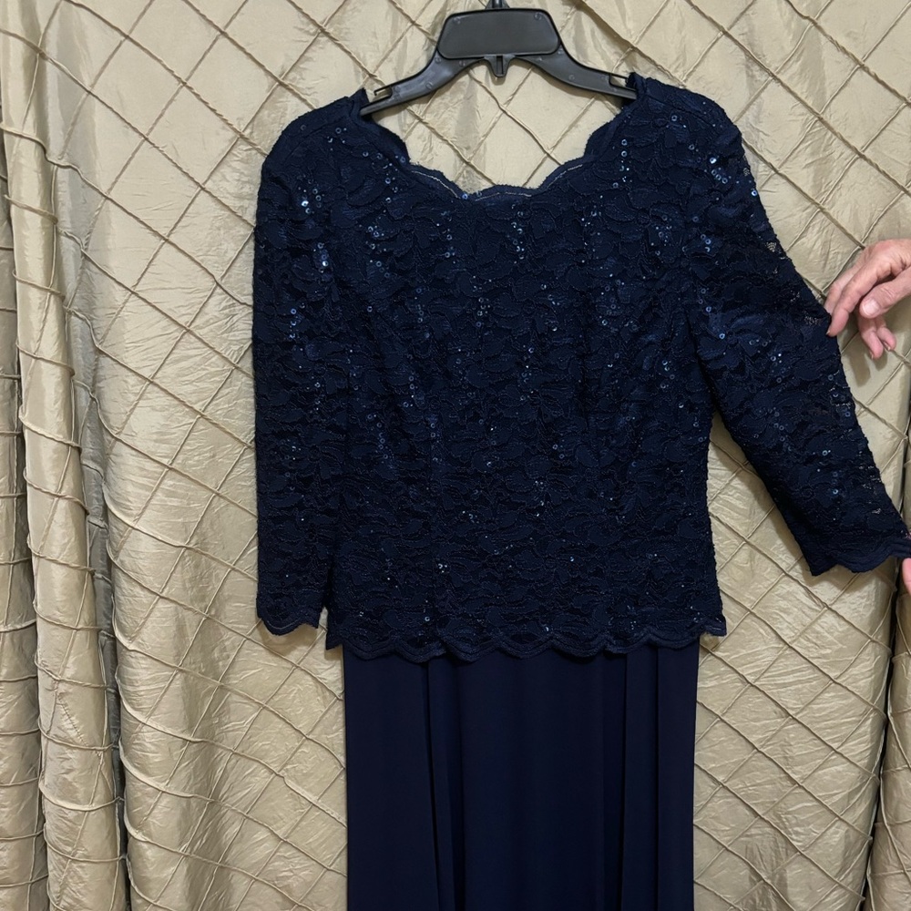 Alex Evenings one piece navy dress grandmother of the groom